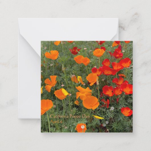 California Poppy Day Notitiekaartje (Voorkant)