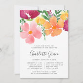 California Poppy doop of doopsel uitnodiging (Voorkant)