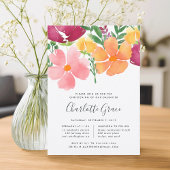 California Poppy doop of doopsel uitnodiging