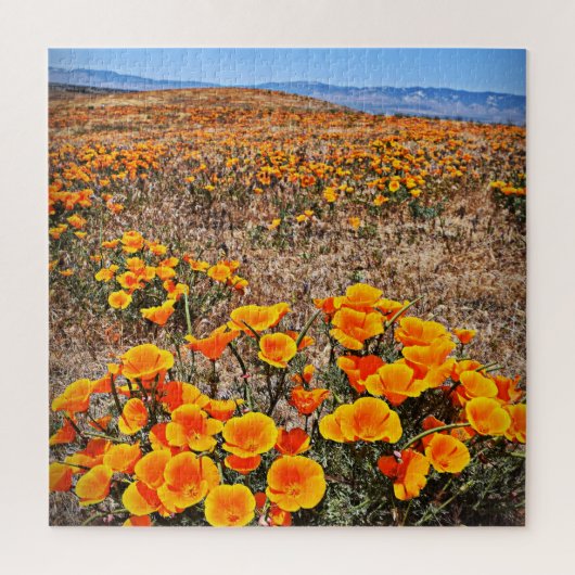 California Poppy Fields - Bloemen - 20x20 - 676 pc Legpuzzel (Verticaal)