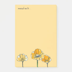 California Poppy Flowers Aangepaste herinnering Post-it® Notes