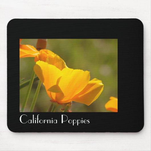 California Poppy Flowers Mousepad Muismat (Voorkant)