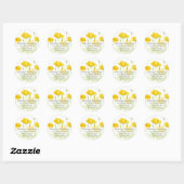 California Poppy Flowers Retouradres Ronde Sticker (Vel)