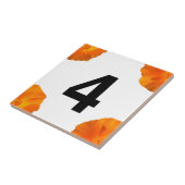 California poppy House Number Tegeltje (Zijkant)