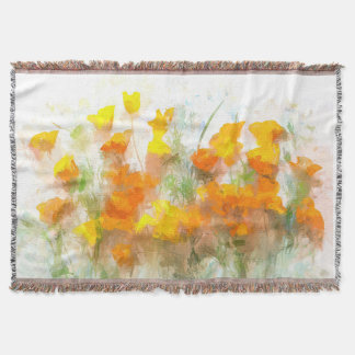 California Poppy Impressionistic Art Deken