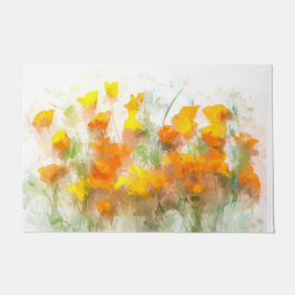 California Poppy Impressionistic Art Deurmat