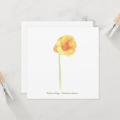 California Poppy Kaart (Voorkant / Achterkant in situ)