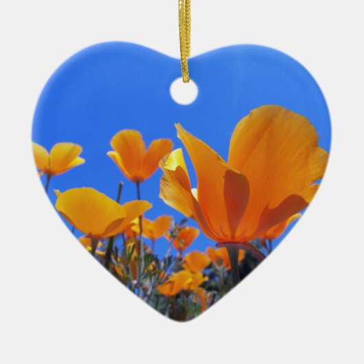 California Poppy Keramisch Ornament (Voorkant)
