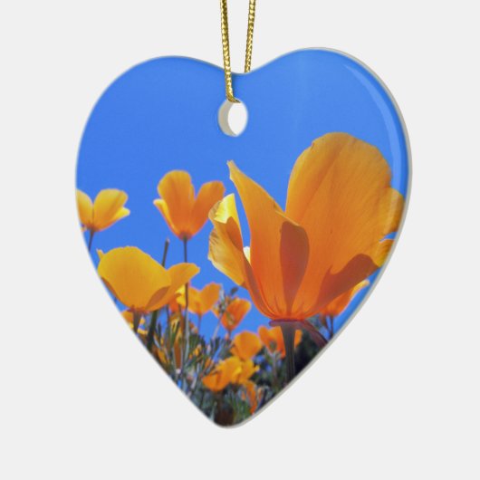 California Poppy Keramisch Ornament (Links)