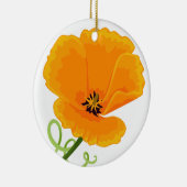 California Poppy Keramisch Ornament (Rechts)