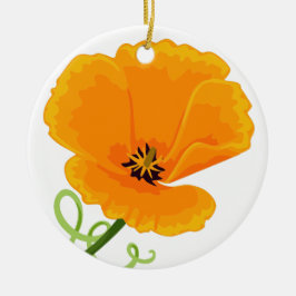California Poppy Keramisch Ornament