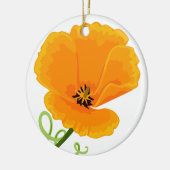 California Poppy Keramisch Ornament (Links)