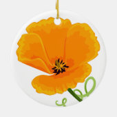 California Poppy Keramisch Ornament (Achterkant)
