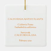 California Poppy Keramisch Ornament (Achterkant)