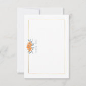 California Poppy met Gold Border Vrijgezellenfeest Bedankkaart (Voorkant)