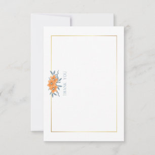 California Poppy met Gold Border Vrijgezellenfeest Bedankkaart