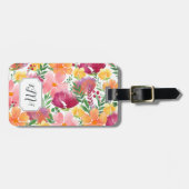 California Poppy Monogram Bagagelabel (Voorkant horizontaal)