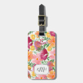 California Poppy Monogram Bagagelabel (Voorkant verticaal)