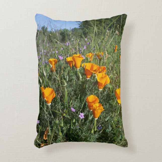California Poppy Pillow Accent Kussen (Voorkant(Verticaal))