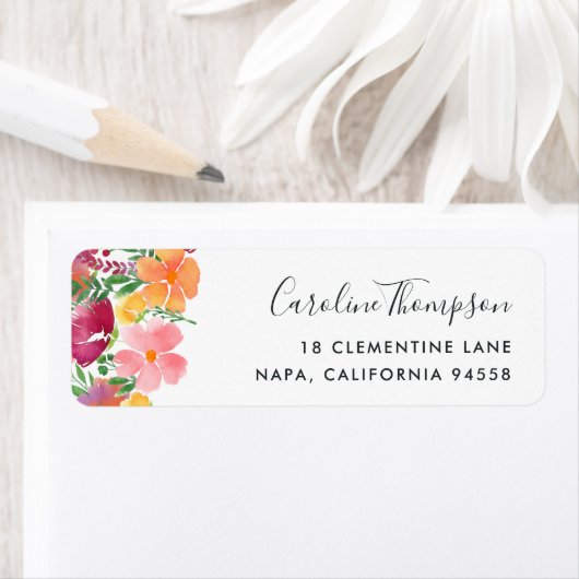 California Poppy Return-adres Etiket (Insitu)