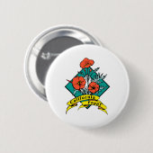 California Poppy Ronde Button 5,7 Cm (Voorkant /achterkant)