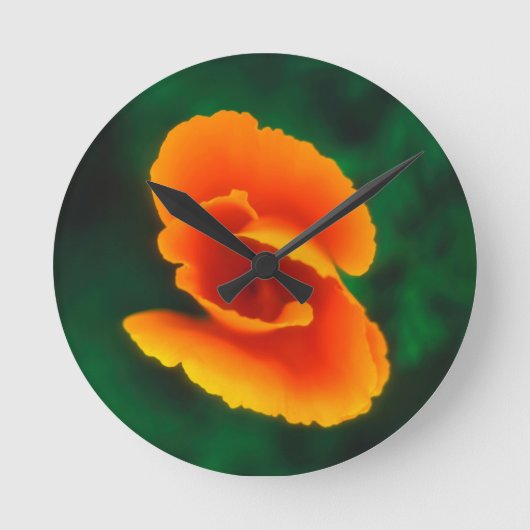 California Poppy Ronde Klok (Voorkant)