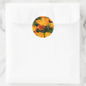 "California Poppy" Ronde Sticker (Tas)