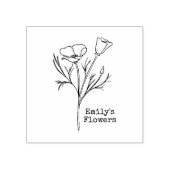 California Poppy Rubberstempel (Afrduk)
