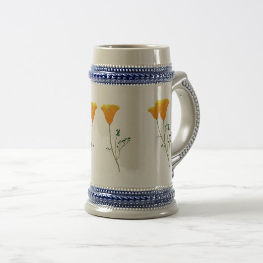 California Poppy Stein Bierpul (Voorkant rechts)