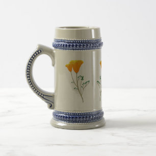 California Poppy Stein Bierpul