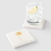 California Poppy Stenen Onderzetter (Zijkant)