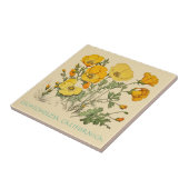 California Poppy Tegeltje (Zijkant)