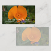 California Poppy Visitekaartje (Voorkant / Achterkant)