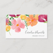 California Poppy | Waterverf Floral Visitekaartje (Voorkant)