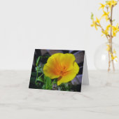 California Poppy Wenskaart Kaart (Gele Bloem)