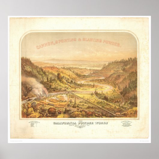 California Powder Works in Santa Cruz (0195A) Poster (Voorkant)