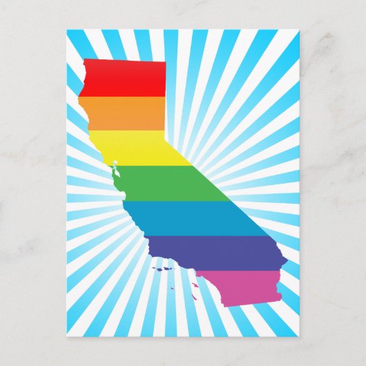 california pride . briefkaart (Voorkant)