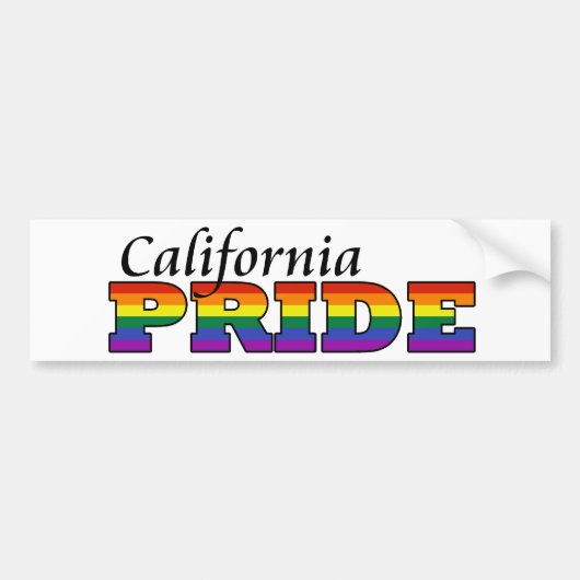 California Pride Bumpersticker (Voorkant)