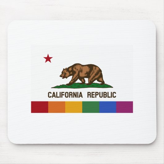 CALIFORNIA PRIDE FLAG -.png Muismat (Voorkant)