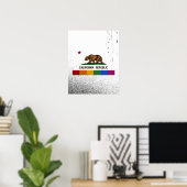 CALIFORNIA PRIDE FLAG -.png Poster (Thuiskantoor)