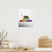 CALIFORNIA PRIDE FLAG -.png Poster (Keuken)
