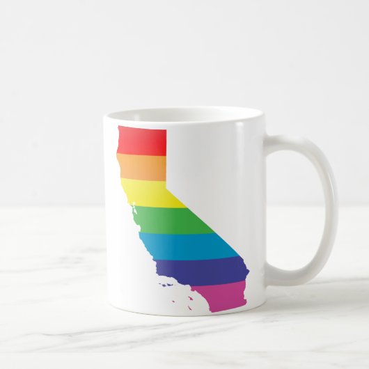 california pride . gestreept. koffiemok (Rechts)