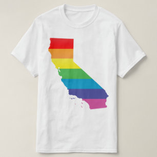 california pride . gestreept. t-shirt