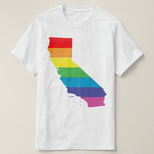 california pride . gestreept. t-shirt (Design voorkant)