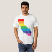california pride . gestreept. t-shirt (Voorkant volledig)