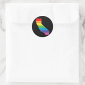 california pride. gestript. ronde sticker (Tas)