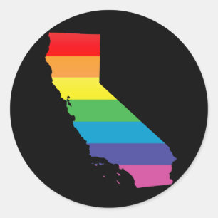 california pride. gestript. ronde sticker
