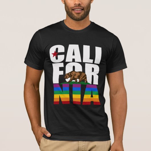 CALIFORNIA PRIDE WHITE T-SHIRT (Voorkant)