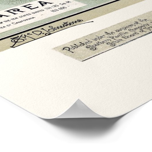 California Products Map 1888 Poster (Hoek)