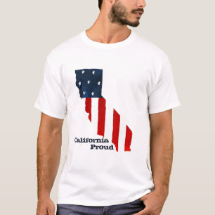 California Proud USA Amerikaanse Waterverf T-shirt